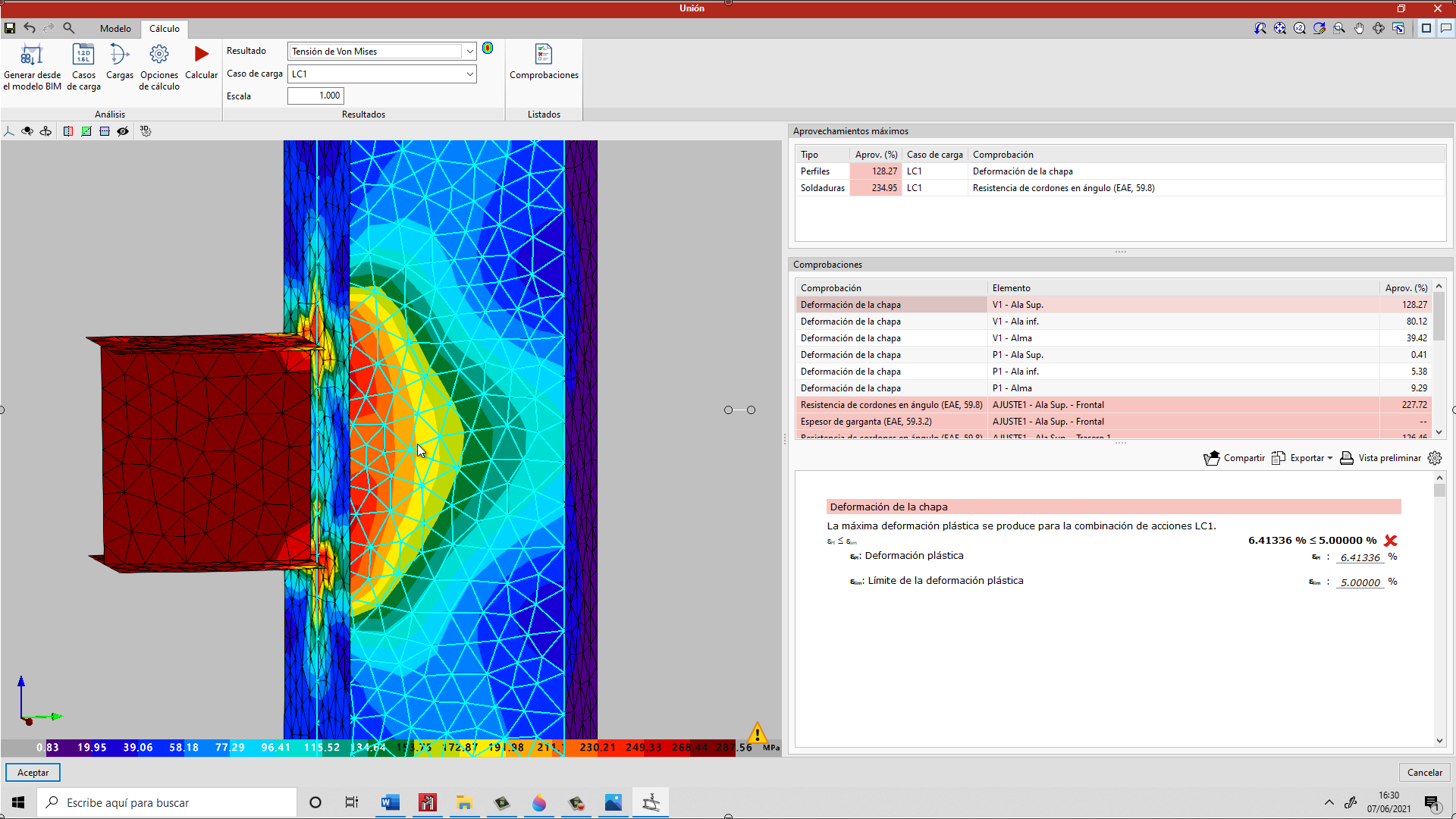 Finalmente, el último paso es la revisión de soldaduras y conexiones mediante CYPE CONNECT STEEL, en el video le doy más detalles.